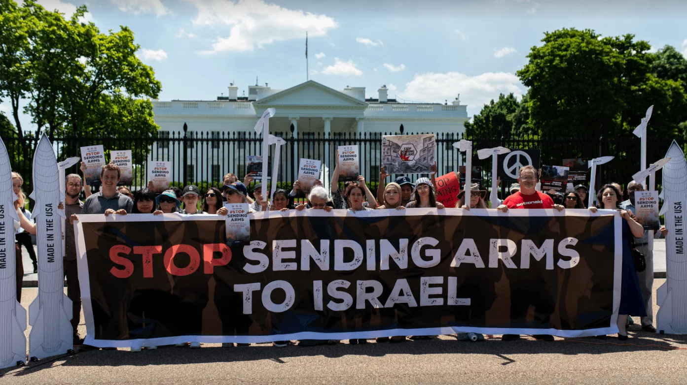 Manifestació per demanar que s'aturin els enviaments d'armes a Israel
