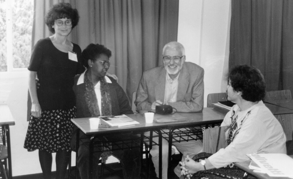 Reunión de las personas que coordinaban la Red de Acciones Urgentes con Luiz Rossi. 